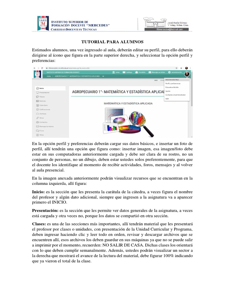 Guía para Editar Perfil en Aula Virtual | PDF | Foro de Internet | Maestros