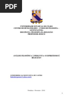 Análise filosófica, Espiritismo é religião