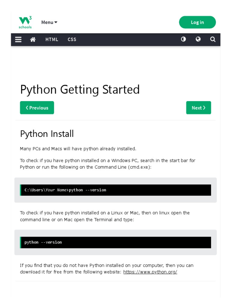 Python Getting Started | PDF | Command Line Interface | Python ...