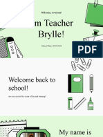 Welcome, Everyone!: I'm Teacher Brylle!