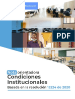 Notas Orientadoras Condiciones Institucionales