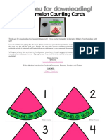 Watermelon Counting Play Dough Cards