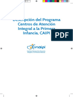 Descripcion Del Programa Centros de Atencion Integral A La Primera Infancia CAIPI