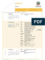 Calendar Academic Year 2010 2011