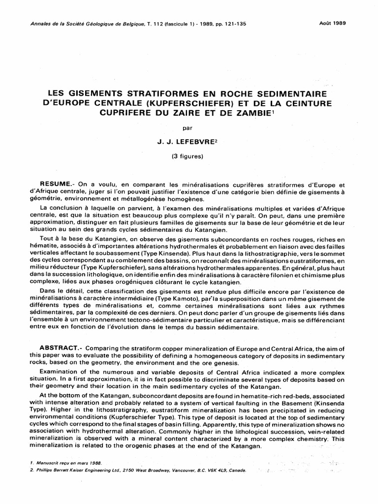 Gisement Stratiforme | PDF