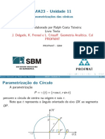 MA23 - Unidade 11: Parametriza C Oes Das C Onicas