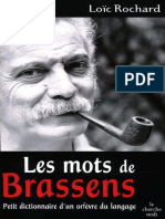 Loïc Rochard - Les Mots de Brassens. Petit Dictionnaire D'un Orfèvre Du Langage - Le Cherche Midi (2009)