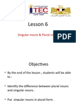 Lesson 6 Singular Nouns Vss