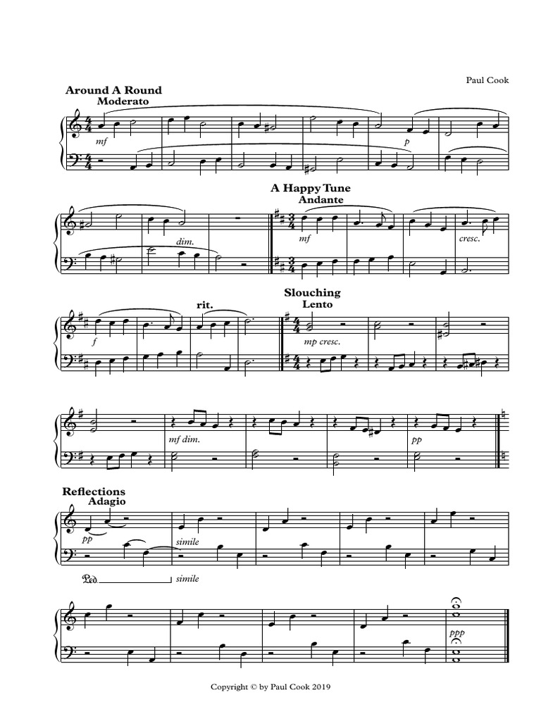 Four Grade 3 Sight Reading Exercises PDF