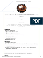 Keto Chocolate Molten Lava Skillet Cake For 2 - Cast Iron Keto
