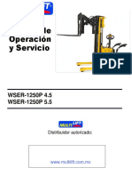 WSER-1250P OPERATION MAINTENANCE AND PARTS MANUAL SPANISH