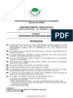 Professor de Educação Básica: Concurso Público - Edital 001/2012