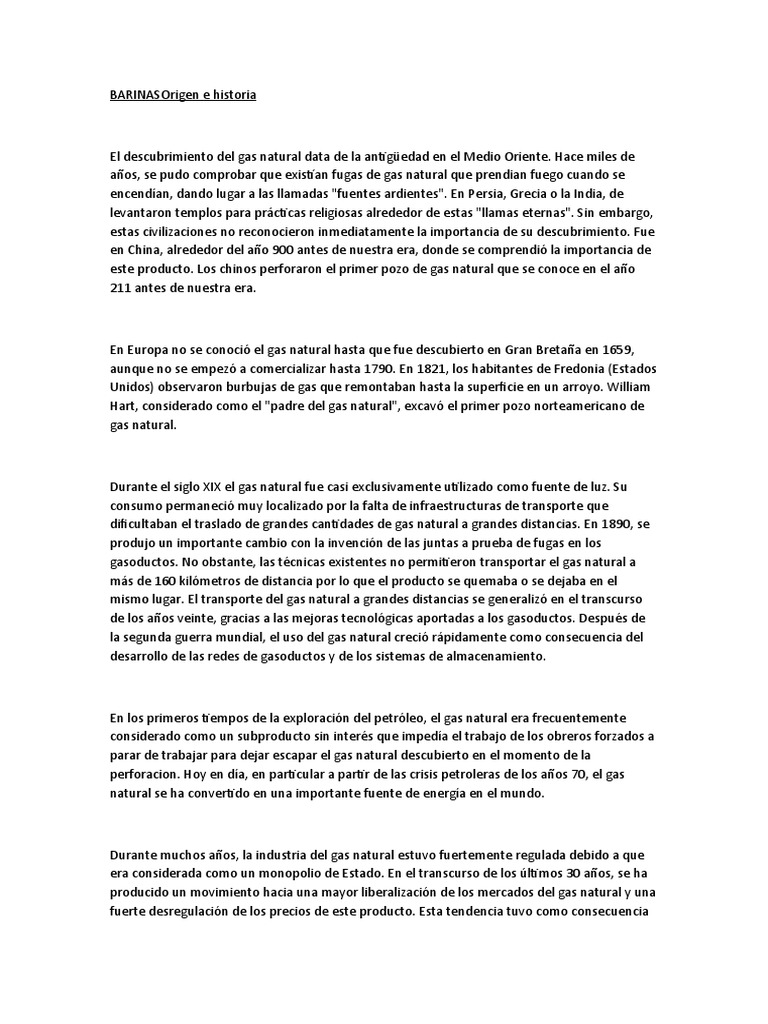 Historia y desarrollo del gas en Venezuela | PDF | Petróleo | Gas natural
