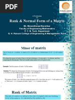 Rank & Normal Form of Matrix