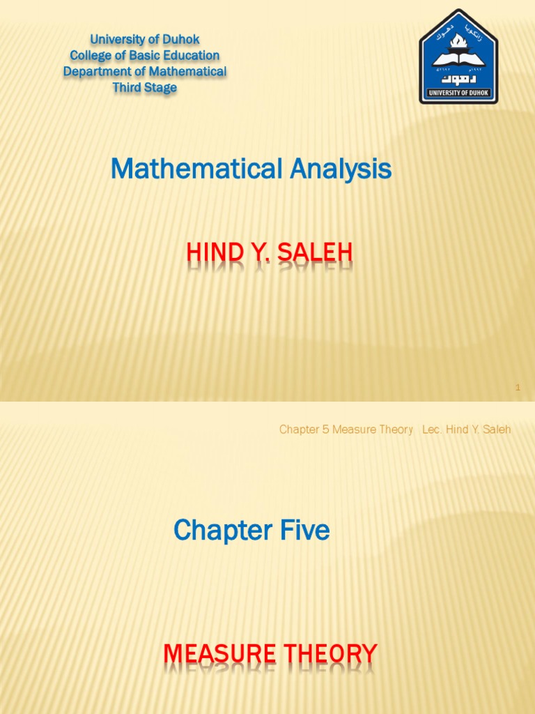 Measure Theory for Math Students | PDF | Measure (Mathematics) | Logic
