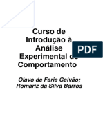 Curso de Introducao a Analise Experimental Do Comportamento AEC