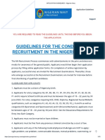 Application Guidelines - Nigerian Navy