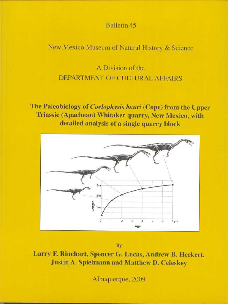 Paleobiology Coelophysis Whitaker Quarry PDF