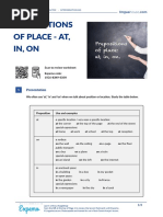 Prepositions of Place at in On British English Teacher Ver2