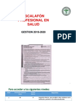 Escalafón Profesional en Salud - 2019 - 2020