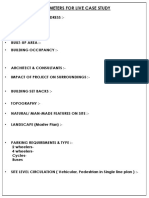 Case Study Parameters