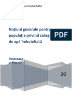 Notiuni Generale Pentru Populatie Privind Categoriile de Apa Imbuteliata