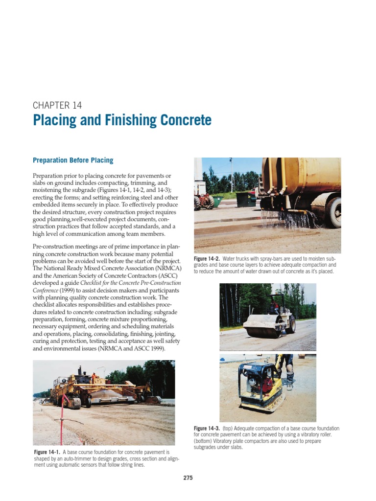 Semana 13 O - Placing and Finishing Concrete PCA Chapter 14 | PDF ...
