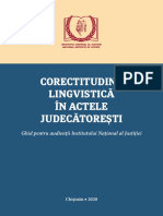Corectitudine Lingvistica in Actele Judecatoresti - INJ - .2020