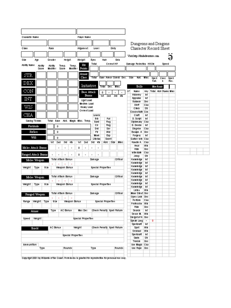 35e Character Sheet Auto v1.1 | PDF | Gaming | Role Playing Games