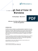 Voter Id Cost Review