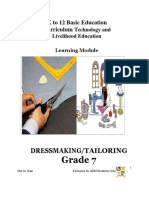 Grade 7: Dressmaking/Tailoring