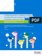 UNESCO - La Educación para La Ciudadanía Mundial y La Educación para El Dllo Sostenible en América Latina y El Caribe