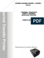 H500Bx/H400Bx/H500Ex / H400Ex Series: Thermal Transfer/ Direct Thermal Barcode Printer