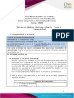 Guia de Actividades y Rúbrica de Evaluación - Tarea 4 - Evaluación Final