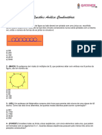 Exercícios Análise Combinatória