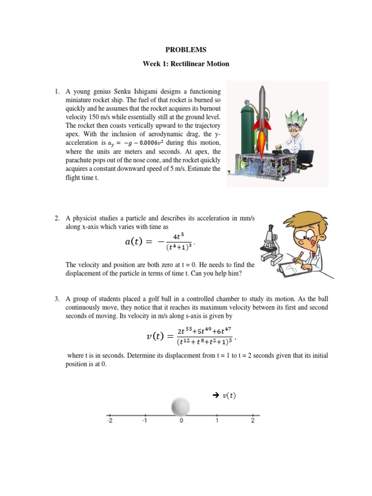 Rectilinear Motion, Motion Graphs, Projectile and Curvilinear Motion