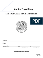 Construction Project Diary: The California State University