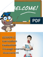 Curriculum Evaluation Through Learning Assessment 