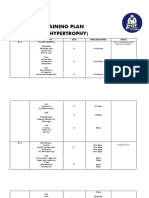 GSL Fitness Training Plan (Legendary A Hypertrophy) : DAY Workouts Sets Reps/Secs/Mins Notes