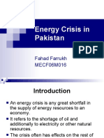 Energy Crisis in Pakistan