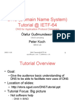 DNS (Domain Name System) Tutorial at IETF-64: Ólafur Guðmundsson Peter Koch