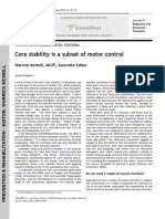 Core Stability Is A Subset of Motor Control