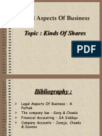 Kinds of Shares Legal Aspects