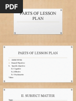 Parts of Lesson Plan