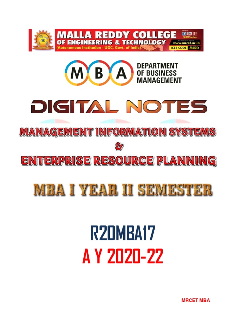 ERP in Management Information Systems | PDF | E Commerce | Strategic ...