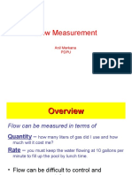 Flow Measurement: Anil Markana Pdpu