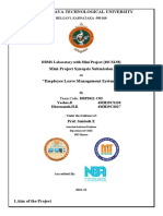 Visvesvaraya Technological University: DBMS Laboratory With Mini Project (18CSL58)