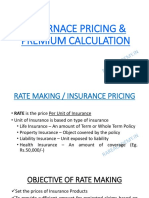 8 Insurance Pricing and Premium Calculation