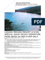 Laguna Redang Resort Diving Special Good Friday Departure From S$490.00 Per Diver Only