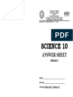 Science10 answer sheet